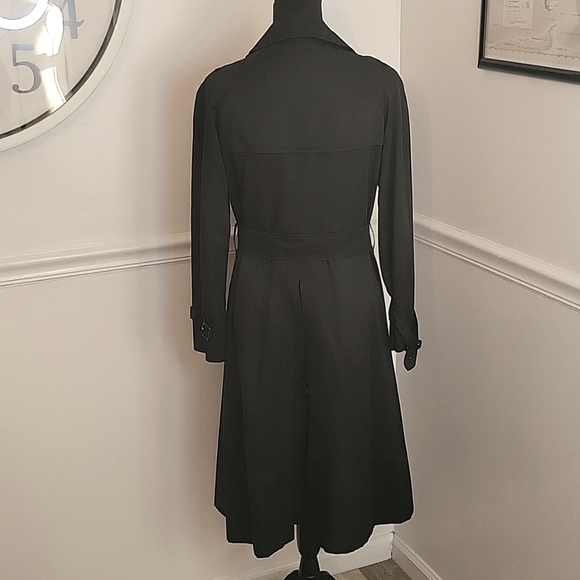 BURBERRYS VINTAGE  Black Trench Coat Womens - Picture 7 of 12